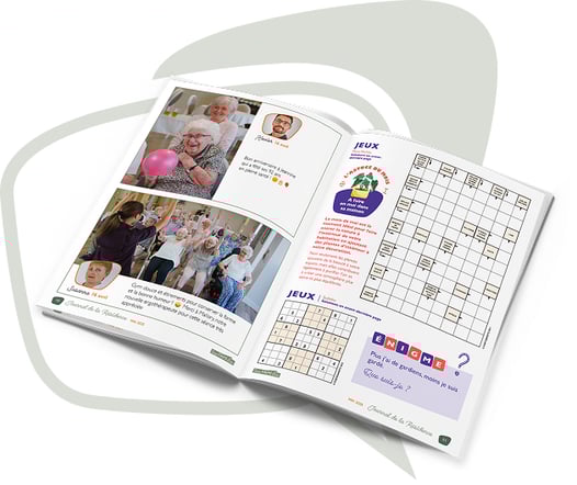 Exemple de gazette des résidents personnalisée pour EHPAD